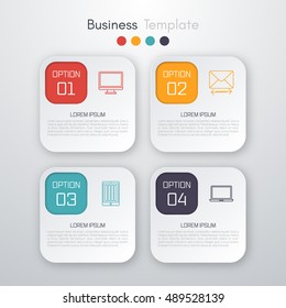 Vector illustration infographics four options