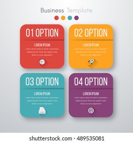 Vector illustration infographics four options