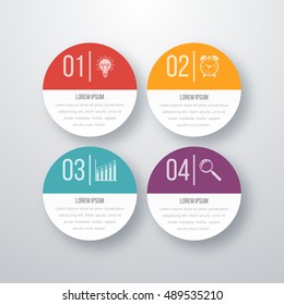 Vector illustration infographics four options