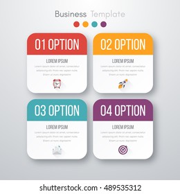 Vector illustration infographics four options