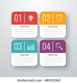 Vector illustration infographics four options