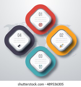 Vector illustration infographics four options