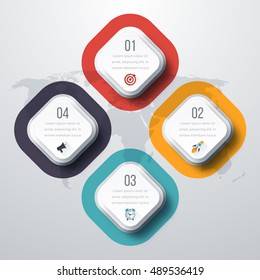 Vector illustration infographics four options