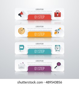 Vector illustration infographics four options