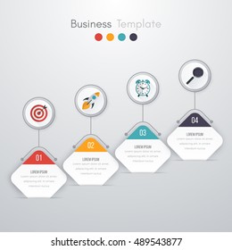 Vector illustration infographics four options