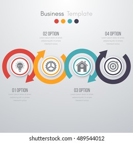 Vector illustration infographics four options