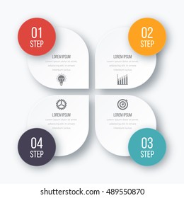Vector illustration infographics four options