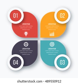 Vector illustration infographics four options