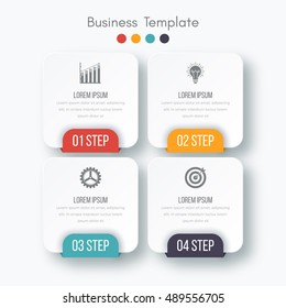 Vector illustration infographics four options