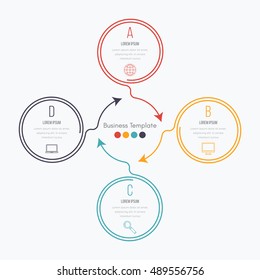 Vector illustration infographics four options