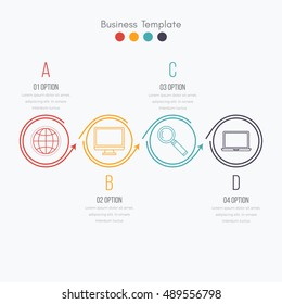 Vector illustration infographics four options