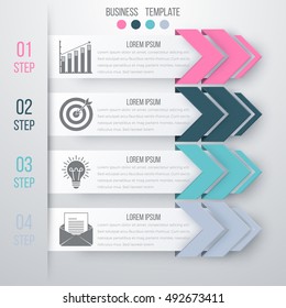 Vector illustration infographics four options. Stock vector