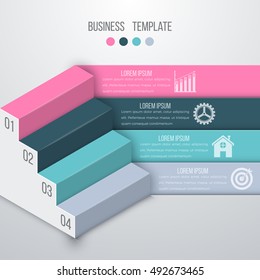 Vector illustration infographics four options. Stock vector