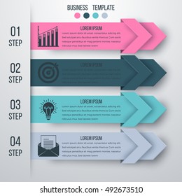 Vector illustration infographics four options. Stock vector