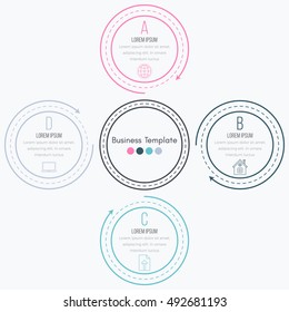 Vector illustration infographics four options