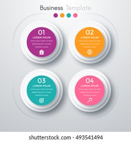 Vector illustration infographics four options