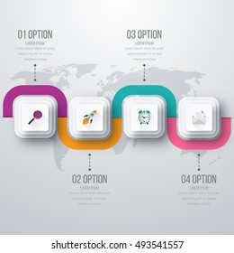 Vector illustration infographics four options