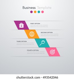Vector illustration infographics four options