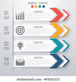 Vector illustration infographics four options