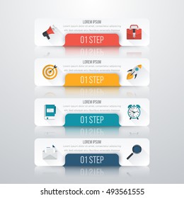 Vector illustration infographics four options