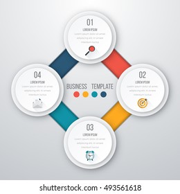 Vector illustration infographics four options
