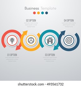 Vector illustration infographics four options