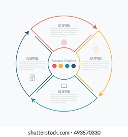 Vector illustration infographics four options