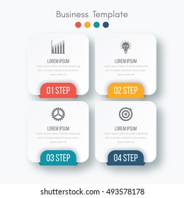 Vector illustration infographics four options