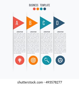 Vector illustration infographics four options
