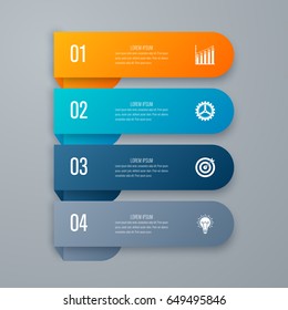 Vector illustration infographics four options. Stock vector