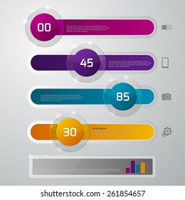 Vector illustration infographics glass slider