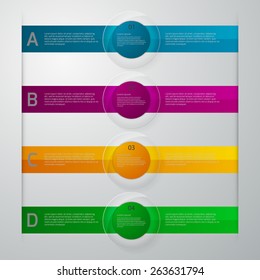 Vector illustration infographics glass slider