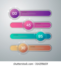 Vector illustration, infographics, glass slider.