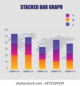 Vector illustration infographics, graphs, charts, flow chart, editable