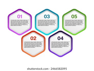 Vektorillustration Infografiken hexagonal,hexagon,gradiant,Webdesign