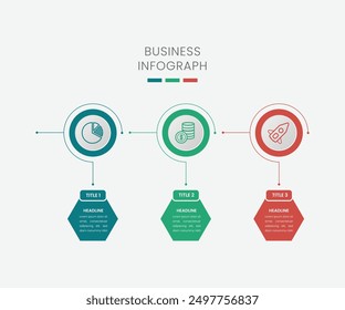 Vector illustration infographics number options template design with hexagons 3 steps. Can be used for workflow layout, diagram, brochure, business step or presentation, web design.