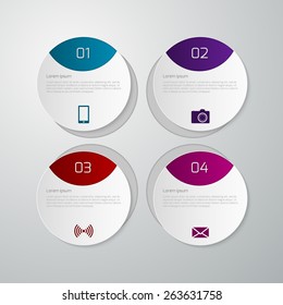 Vector illustration infographics paper circles