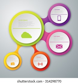 Vector illustration, infographics, paper circles.