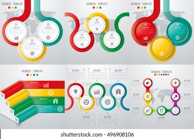 Vector illustration infographics set
