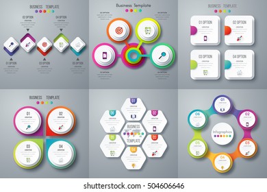 Vector illustration infographics set