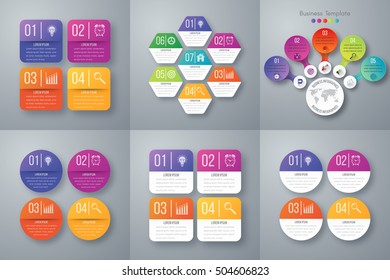 Vector illustration infographics set
