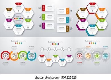 Vector illustration infographics set