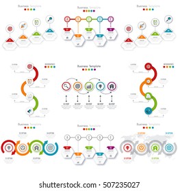 Vector illustration infographics set