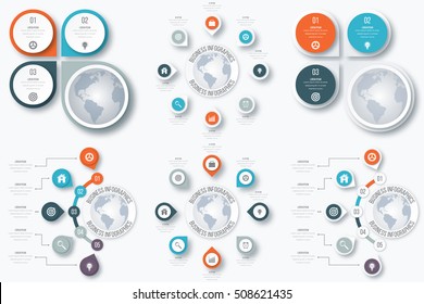 Vector illustration infographics set