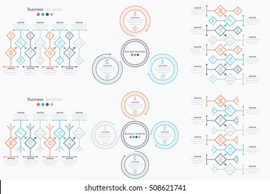 Vector illustration infographics set