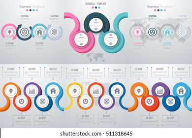 Vector illustration infographics set