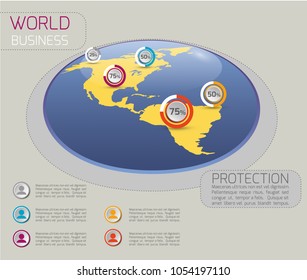 Vector illustration infographics set. Template for brochure, business, web design.