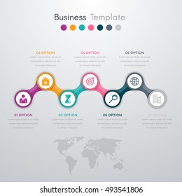 Vector illustration infographics seven options