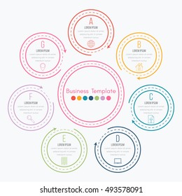 Vector illustration infographics seven options