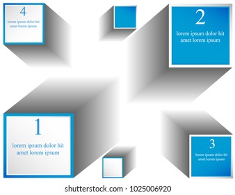 Vector illustration infographics six options. Template for brochure, business, web design